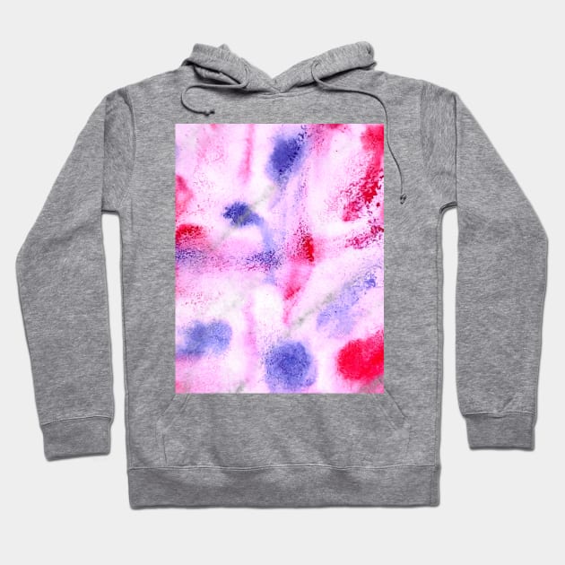 Pink blue watercolor abstract art design Hoodie by Artistic_st